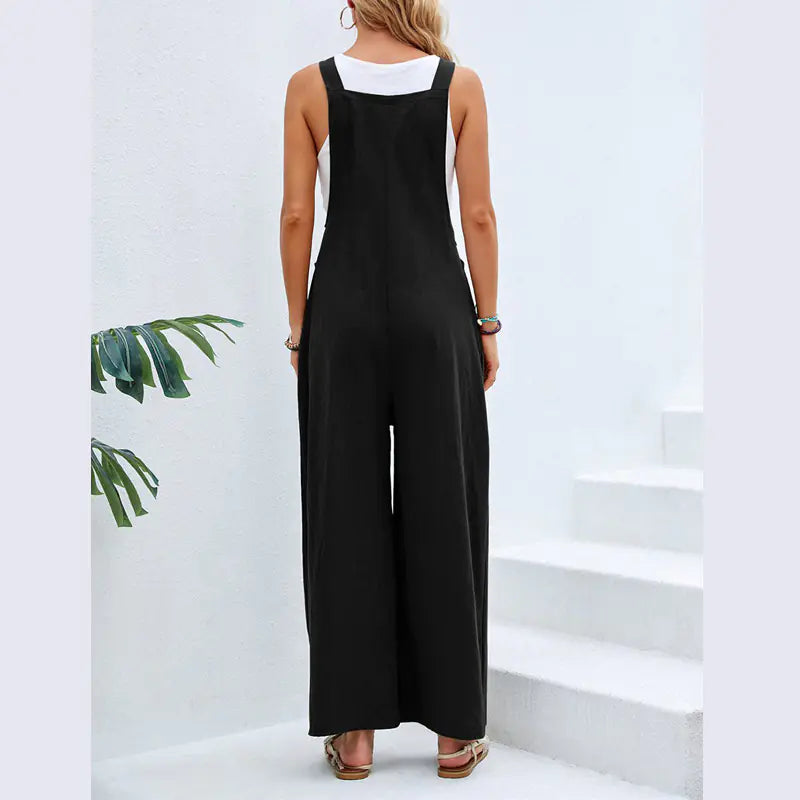 2023 Summer Women’s Casual Loose Wide Leg Jumpsuit