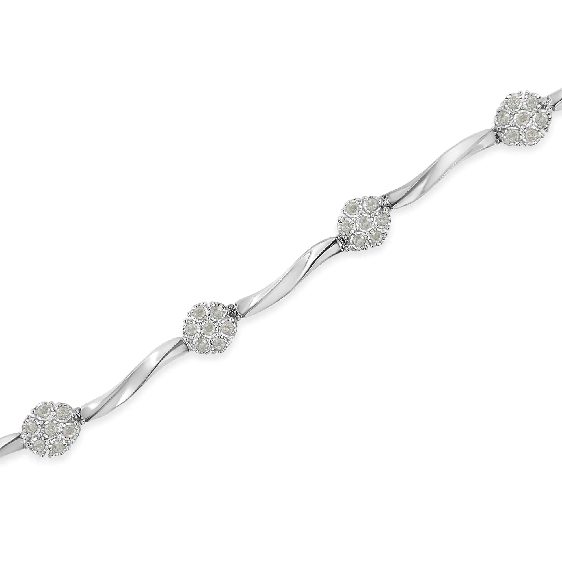 A radiant blend of elegance and timeless beauty in sterling silver and diamonds. - Glide Goods LLC