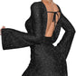 KATE – Glittering Open-Back Dress ✨ - Glide Goods LLC
