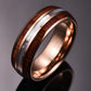 Koa Wood and Pearl Tungsten Ring - Glide Goods LLC