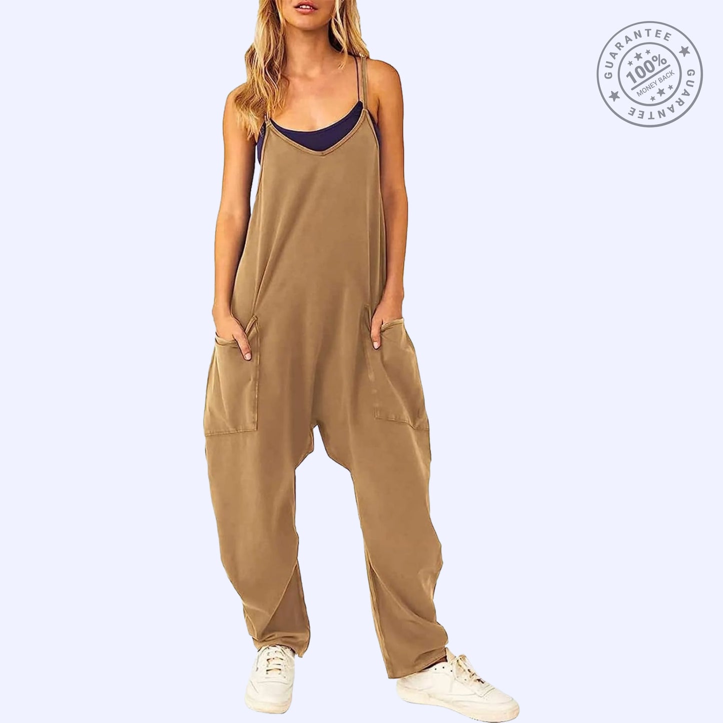 Sleeveless Overalls Jumpsuit