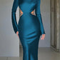 Spice Girl Style Dress with Binding Rope Slit