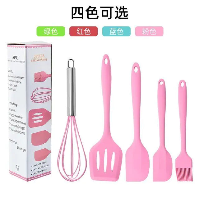 5/12pc Kitchen Utensil Set Wooden Handle - Glide Goods LLC