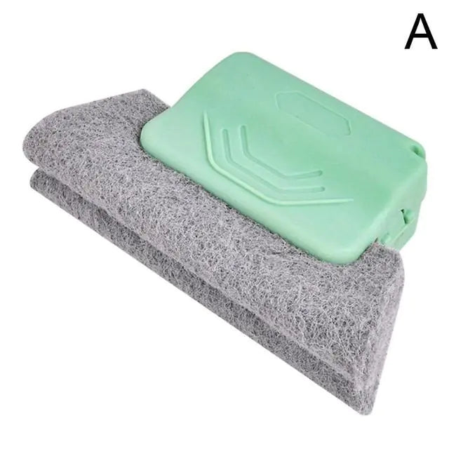 Window Groove Cleaning Tool with Brush and Cloth - Glide Goods LLC
