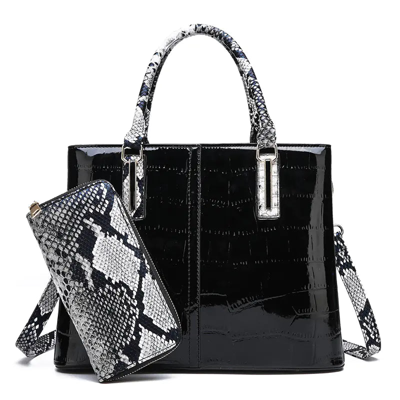Women's Patent Leather Wallet Crossbody Handbag - Glide Goods LLC