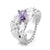 S925 Sterling Silver Korean Style Adjustable Zircon Ring