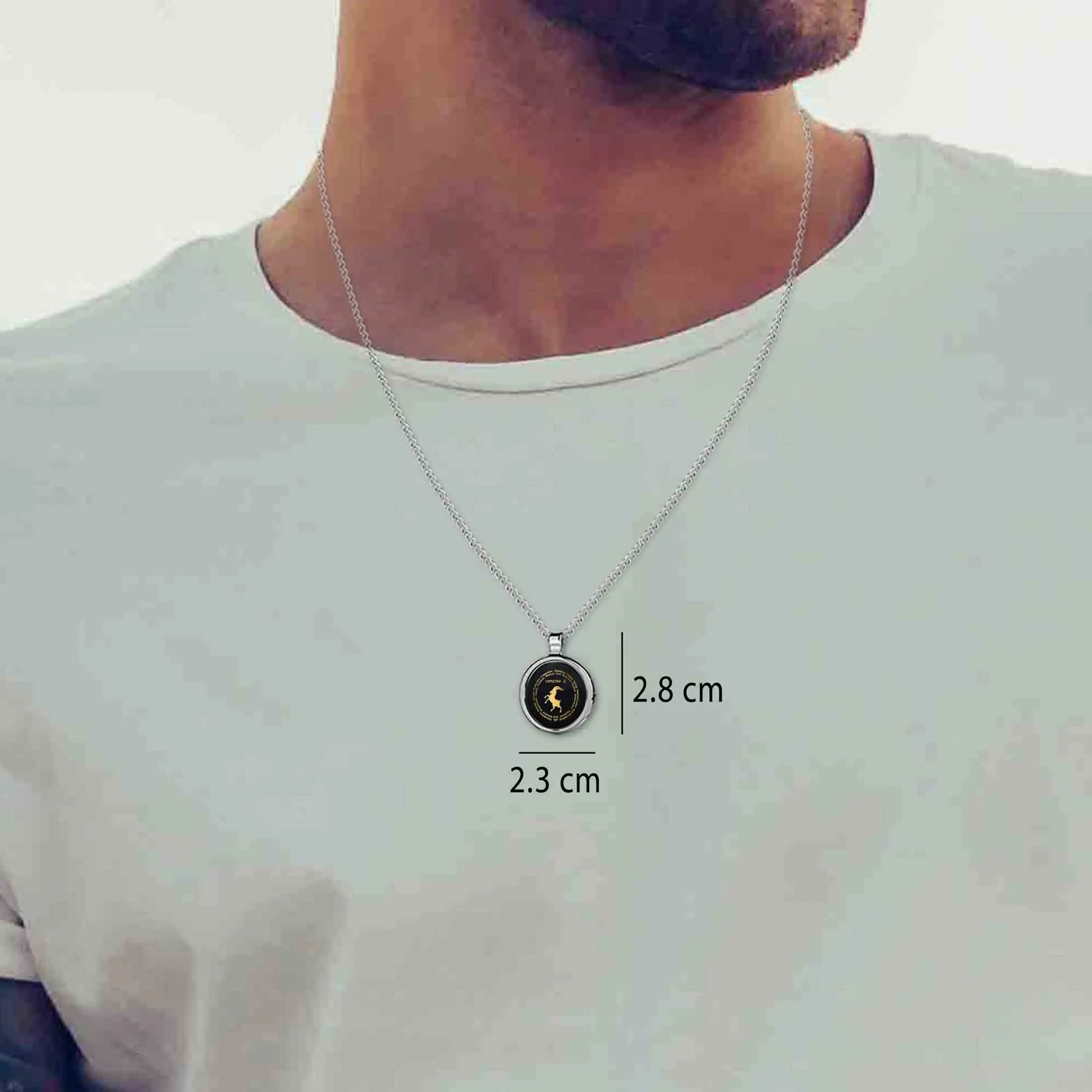 Capricorn Necklaces for Lovers of the Zodiac 24k Gold Inscribed - Glide Goods LLC