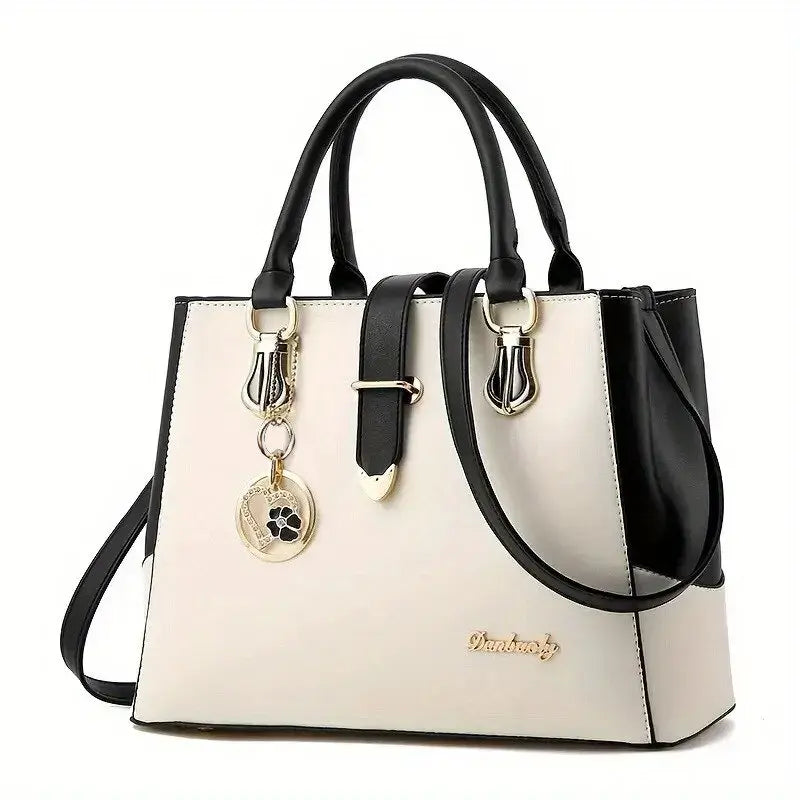 Women's Contrast Simple One Shoulder Handbag - Glide Goods LLC
