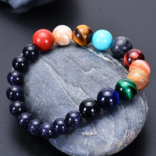 Eight Planets Natural Stone Bracelet - Glide Goods LLC