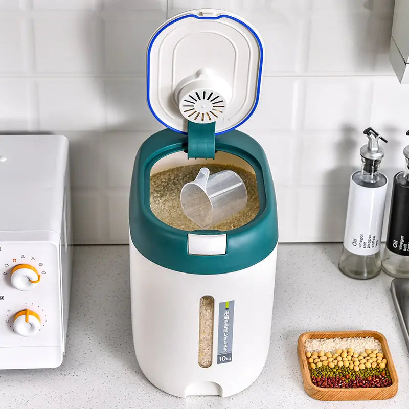 Automatic Food Storage Bin Kitchen Rice Bucket - Glide Goods LLC