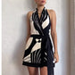 Huhugirl Sexy A-Line Halter Backless Dress for Women