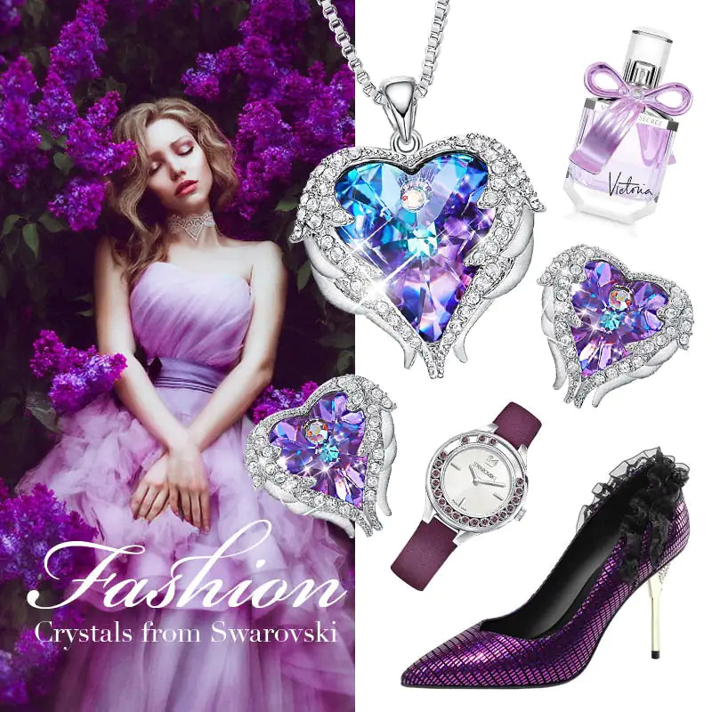 Heart Crystal Necklace - Glide Goods LLC