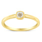 14K Yellow Gold Plated .925 Sterling Silver 1/20 Carat Diamond Square Cushion-Shaped Miracle Set Petite Fashion Promise Ring (J-K Color, I1-I2 Clarity) - Glide Goods LLC