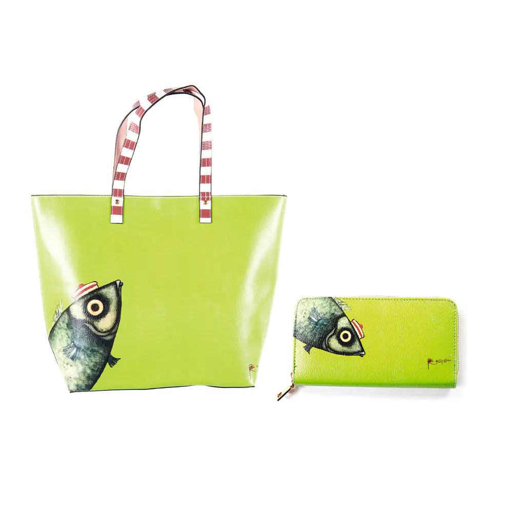 Biggdesign Pistachio Shoulder Bag and Wallet Set - Glide Goods LLC