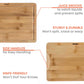 Wooden Cutting Boards for Kitchen with Juice Groove and Handles - Bamboo Chopping Boards Set of 3 - Wood Serving Trays - Glide Goods LLC