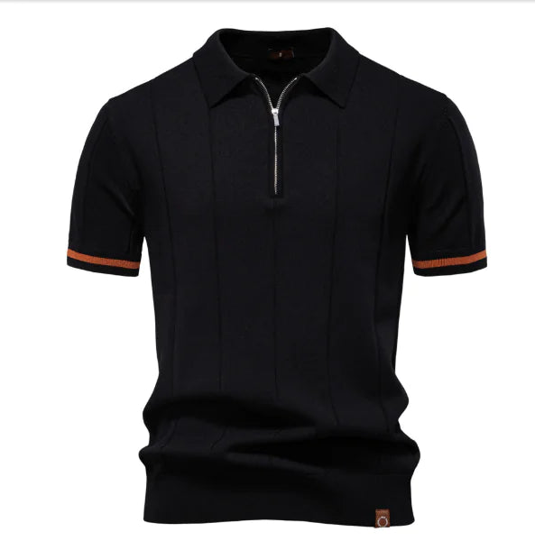 2025 Summer Men's Knit Cotton Polo Shirt (One Piece) - Glide Goods LLC