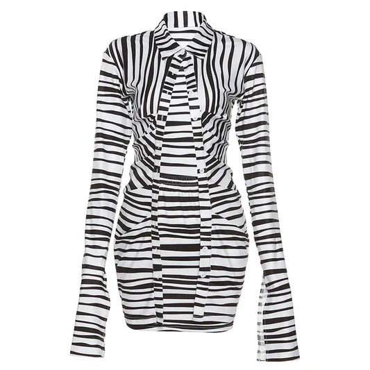 Kendra Striped Two Piece Skirt Set - Glide Goods LLC