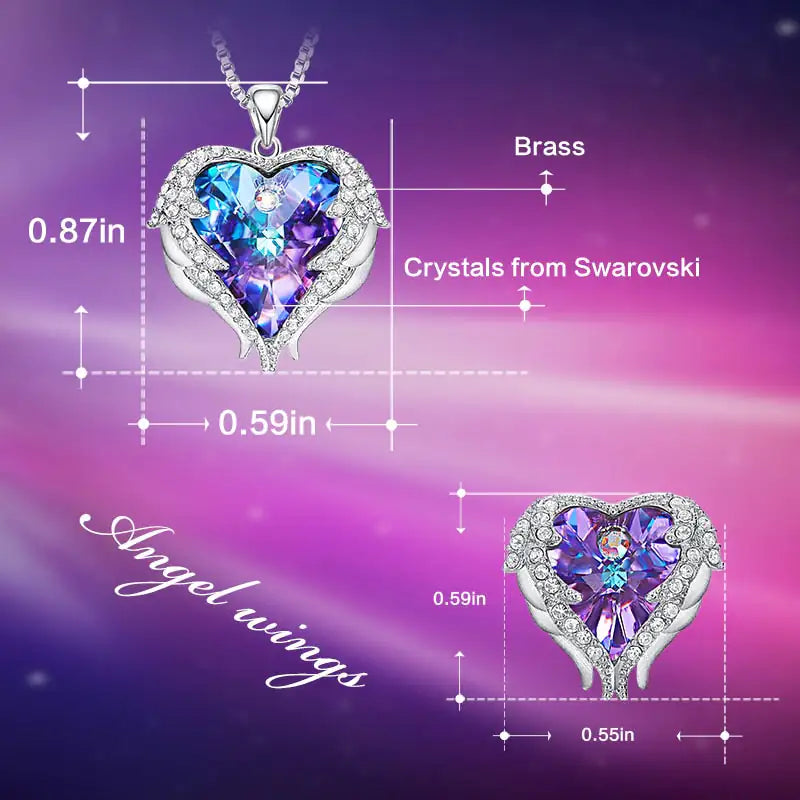 Heart Crystal Necklace - Glide Goods LLC