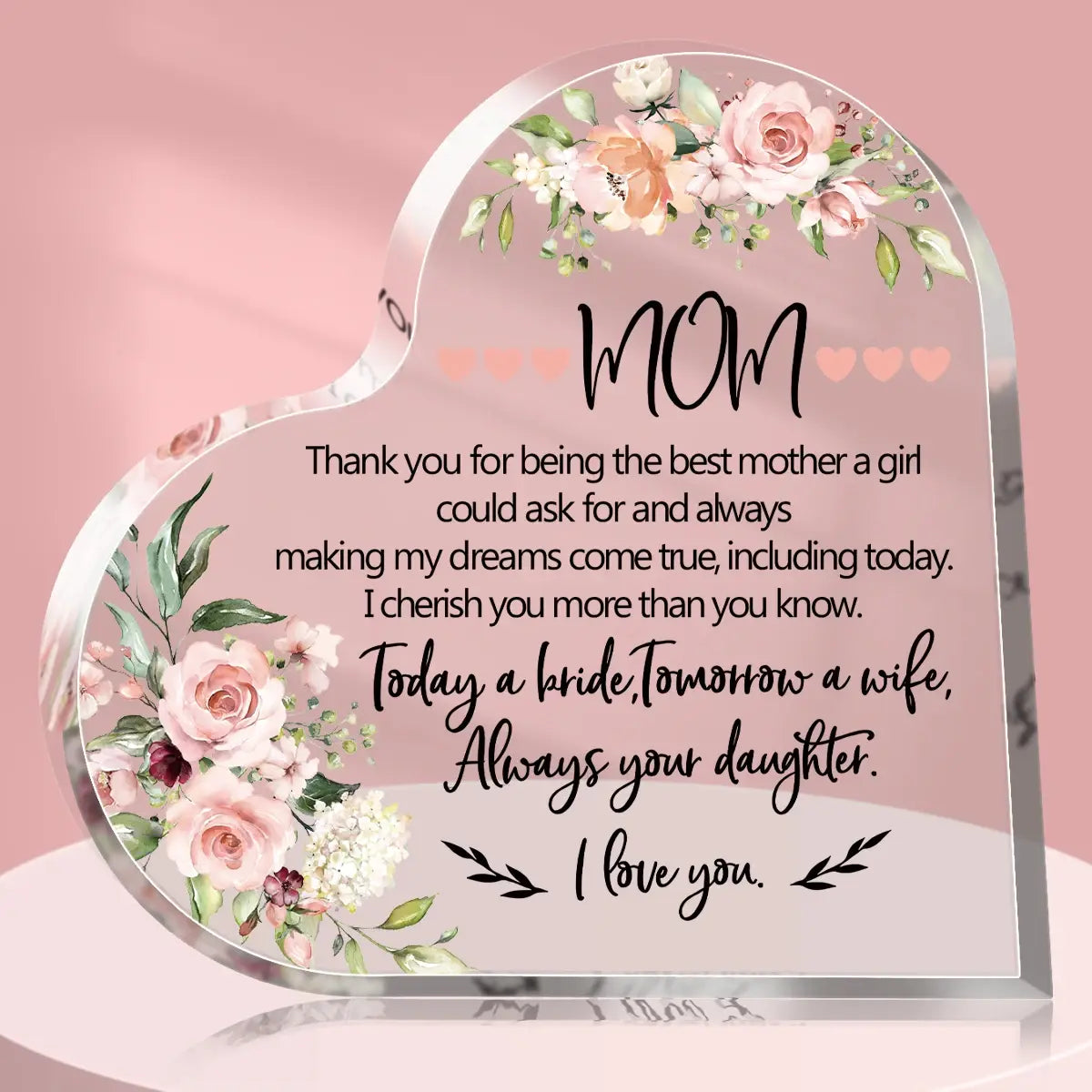 Acrylic Heart Plaque - Glide Goods LLC
