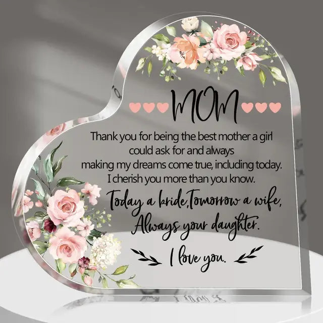 Acrylic Heart Plaque - Glide Goods LLC