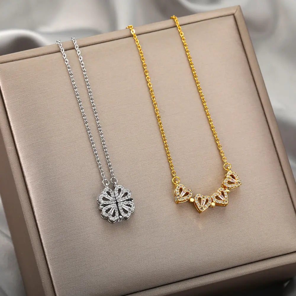 Luxury Four Leaf Clover Necklace - Glide Goods LLC