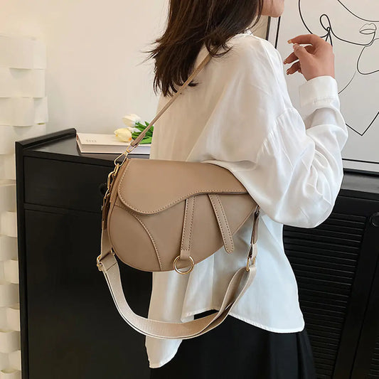 Luxury Designer Women's PU Leather Crossbody Bag 2023 - Glide Goods LLC