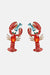 Lobster Shape Glass Stone Dangle Earrings - Glide Goods LLC