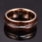 Koa Wood and Pearl Tungsten Ring - Glide Goods LLC
