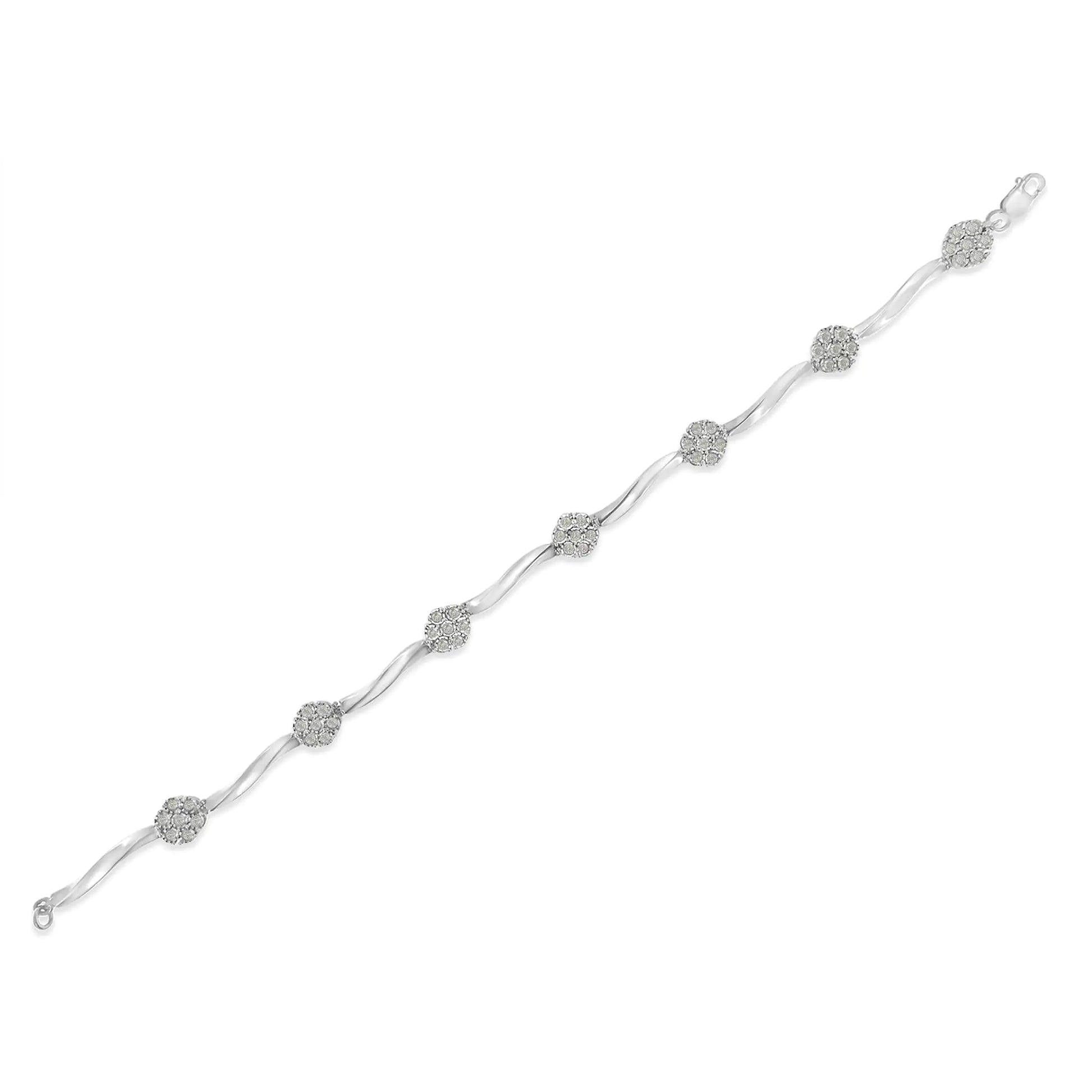 A radiant blend of elegance and timeless beauty in sterling silver and diamonds. - Glide Goods LLC