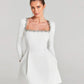 Chloe™ Elegant Summer Long Sleeve Dress with Rhinestones - Glide Goods LLC
