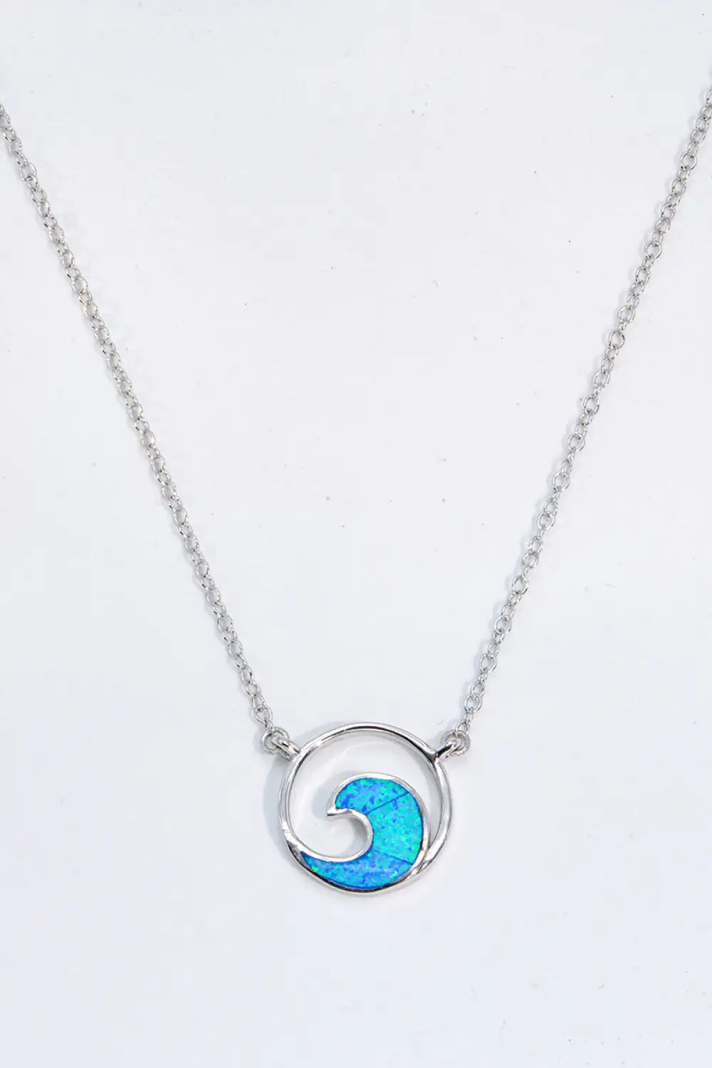 Opal Wave Pendant Necklace - Glide Goods LLC