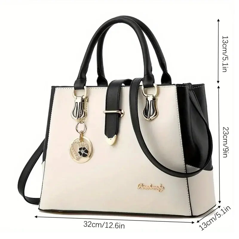 Women's Contrast Simple One Shoulder Handbag - Glide Goods LLC