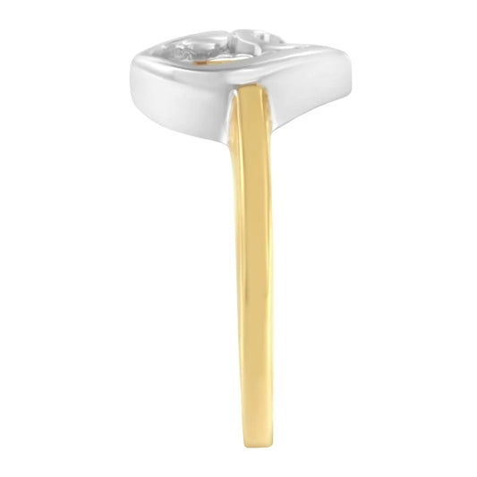 10K Two-Tone Gold Heart Ring - Glide Goods LLC