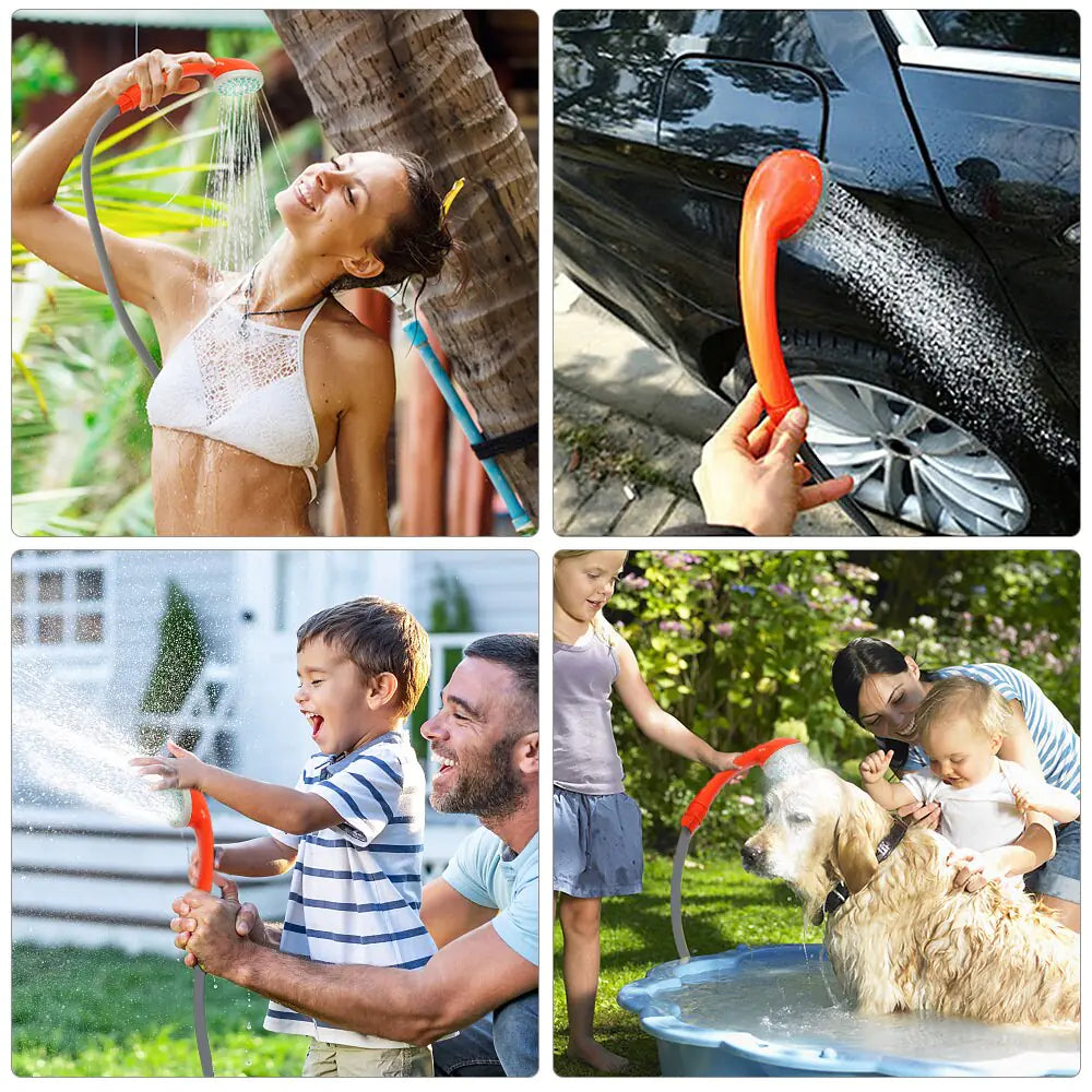 Rechargeable Outdoor Shower. - Glide Goods LLC