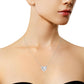 14k White Gold 1/4 Cttw Lab Grown Heart Shape Diamond Solitaire 18" Pendant Necklace (E-F Color, SI1-SI2 Clarity) - Glide Goods LLC