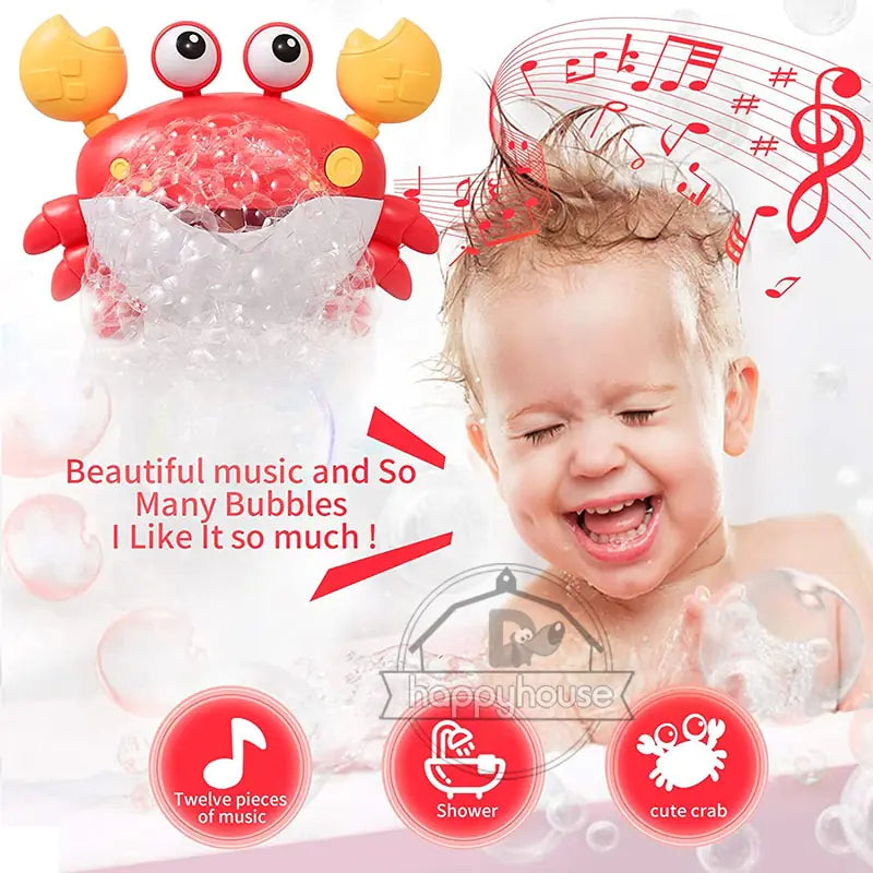 Baby Bath Toys Bubble Machine Crabs Frog - Glide Goods LLC