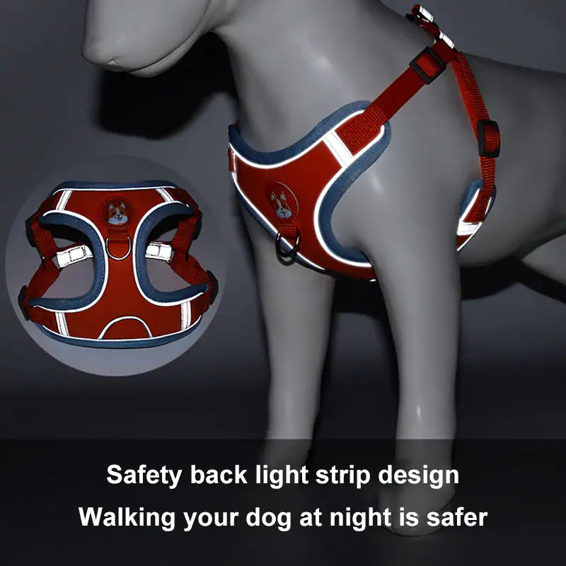 Reflective Pet Harness And Leash Set - Glide Goods LLC