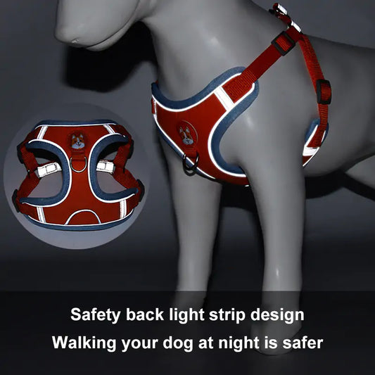 Reflective Pet Harness And Leash Set - Glide Goods LLC