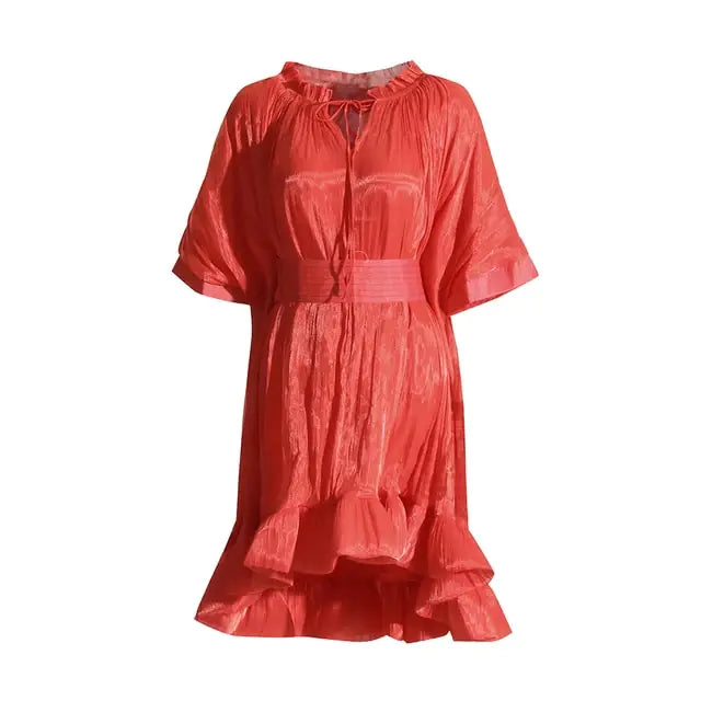Asymmetrical Solid Mini Dresses For Women - Glide Goods LLC