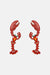 Lobster Shape Glass Stone Dangle Earrings - Glide Goods LLC