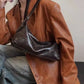 Retro Waxed Leather Messenger - Glide Goods LLC