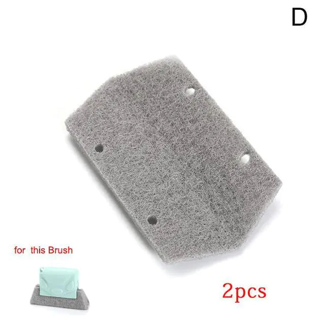Window Groove Cleaning Tool with Brush and Cloth - Glide Goods LLC
