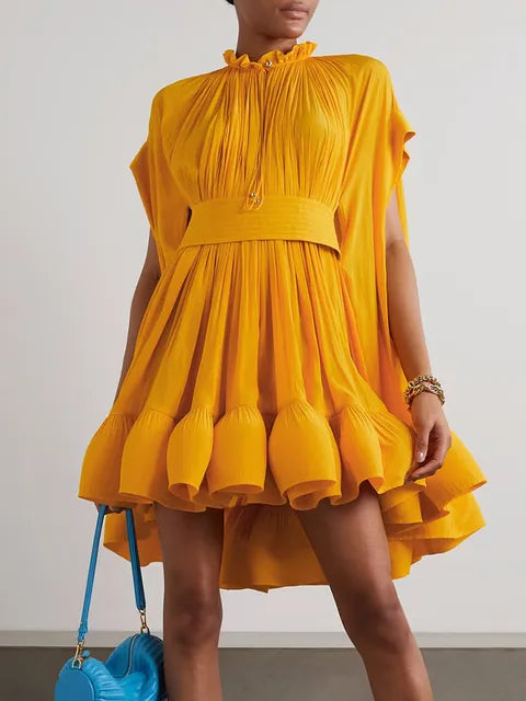 Asymmetrical Solid Mini Dresses For Women - Glide Goods LLC