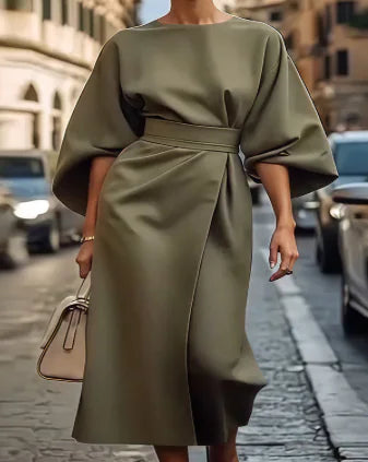 Juliette™ Elegant Belted Dress with Timeless Style - Glide Goods LLC