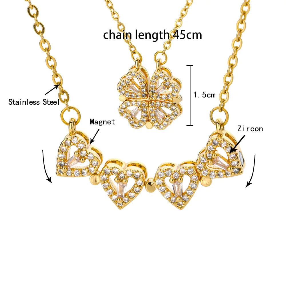 Luxury Four Leaf Clover Necklace - Glide Goods LLC