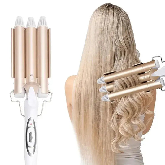 Electric Triple Barrel Curling Iron - Glide Goods LLC