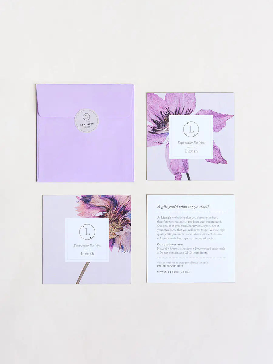 Lizush All Natural Lavender Gift Box with Bath Bomb and Shower Steamer - bath & body products - Glide Goods LLC