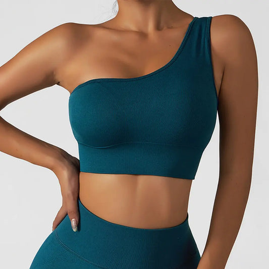 Summer Sexy Oblique Shoulder Yoga Clothes Tops - Glide Goods LLC