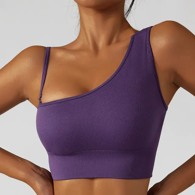 Summer Sexy Oblique Shoulder Yoga Clothes Tops - Glide Goods LLC