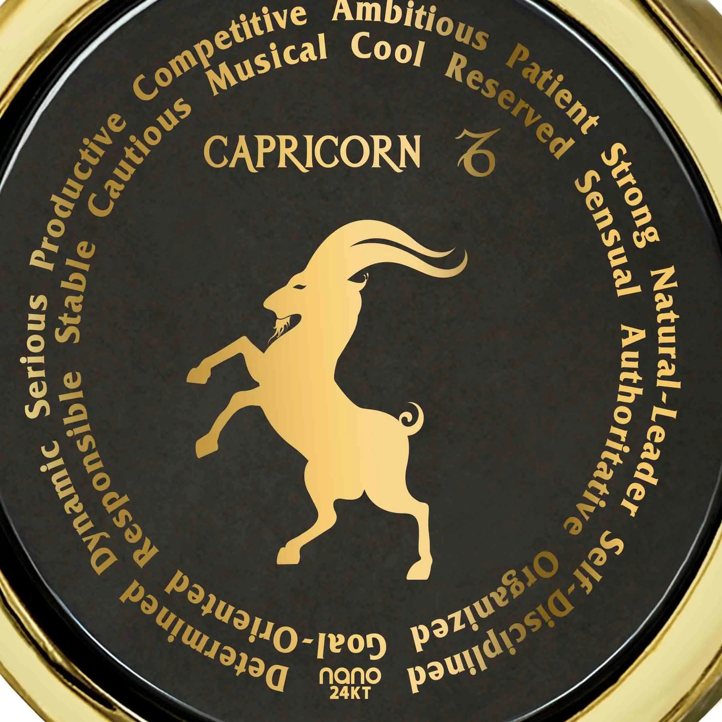 Capricorn Necklaces for Lovers of the Zodiac 24k Gold Inscribed - Glide Goods LLC